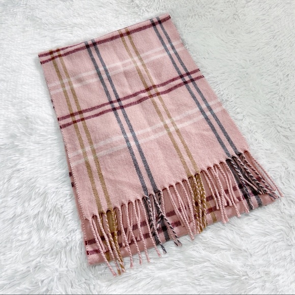 Cejon Pink Plaid Scarf - Picture 4 of 4
